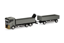 Herpa 320825 - H0 - MAN TGX Pritschen-Hängerzug mit Kran
